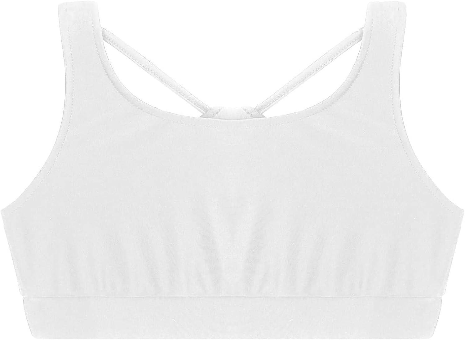 easyforever Kids Girls Athletic Sport Bra Strappy Back Vest Crop Top