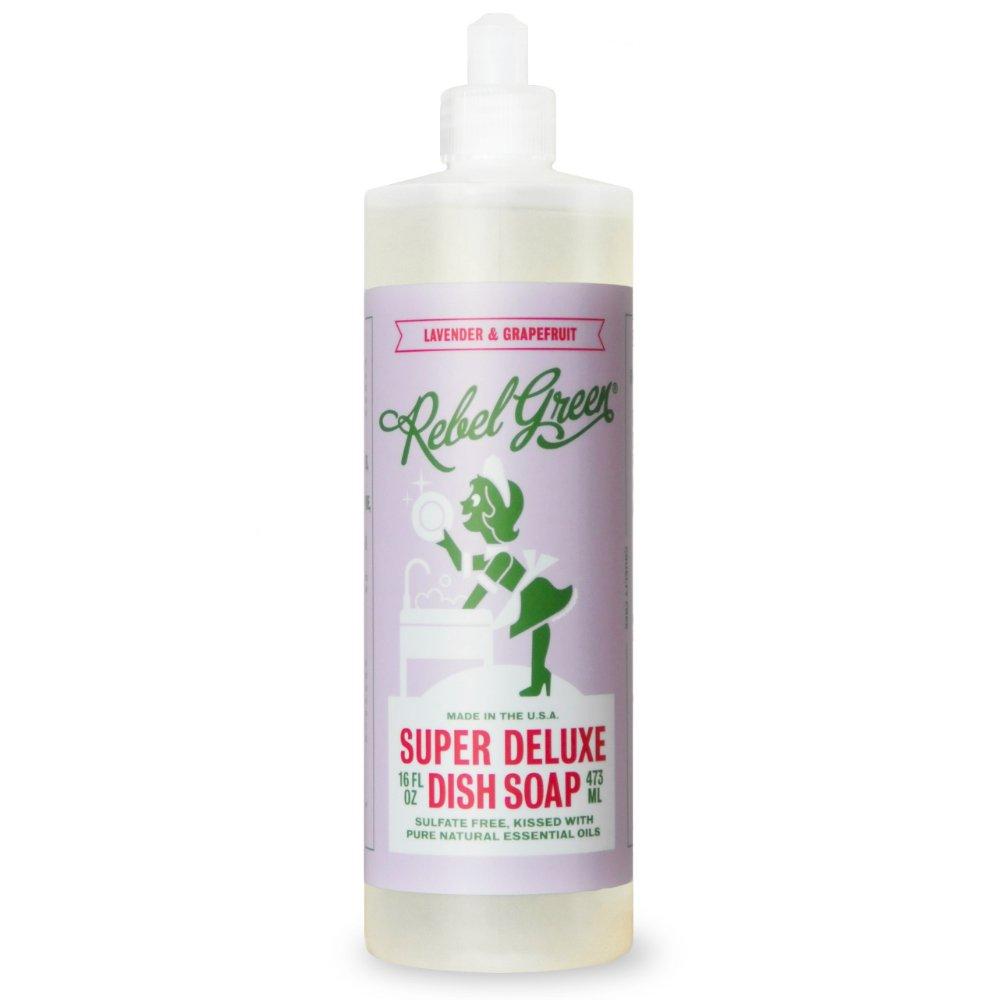 Rebel Green Super Deluxe Dish Soap Natural Dishwashing Soap Liquid