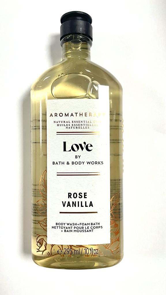 Bath & Body Works 2 Pack Aromatherapy Love , Rose & Vanilla Shower Gel