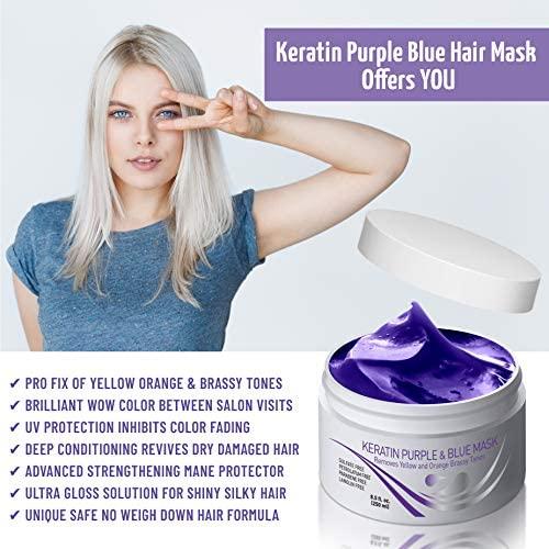 Vitamins Keratin Purple Hair Mask Protein Deep Conditioner Treatment