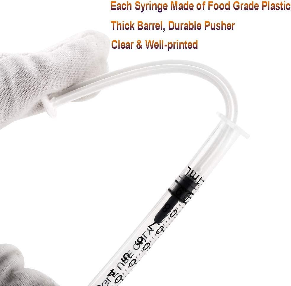 1ml Syringes with Caps (Pack of 50pcs)