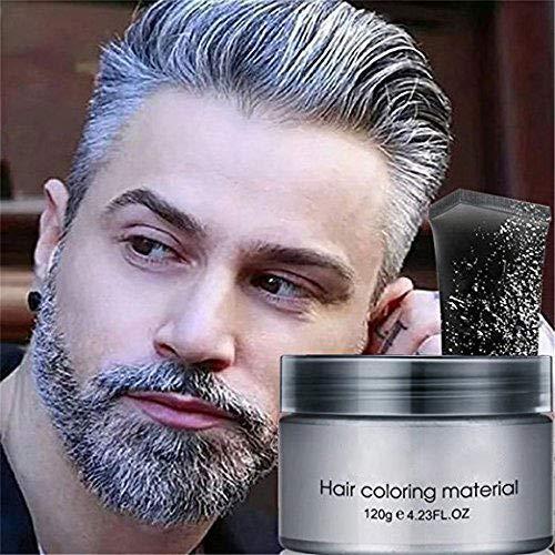 MOFAJANG Hair Coloring Dye Wax, Instant Hair Wax, Temporary Hairstyle Cream   oz, Hair Pomades, Natural Hairstyle Wax for Men and Women Party  Cosplay (Ash Grey)  Fl Oz (Pack of 1) Gray