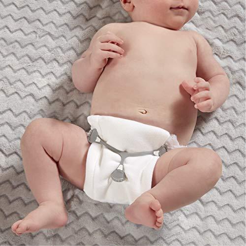 Toddler Size 3-Pack Snappi Cloth Diaper Fasteners - Replaces Diaper Pins -  Use with Cloth Prefolds and Cloth Flats Neutral