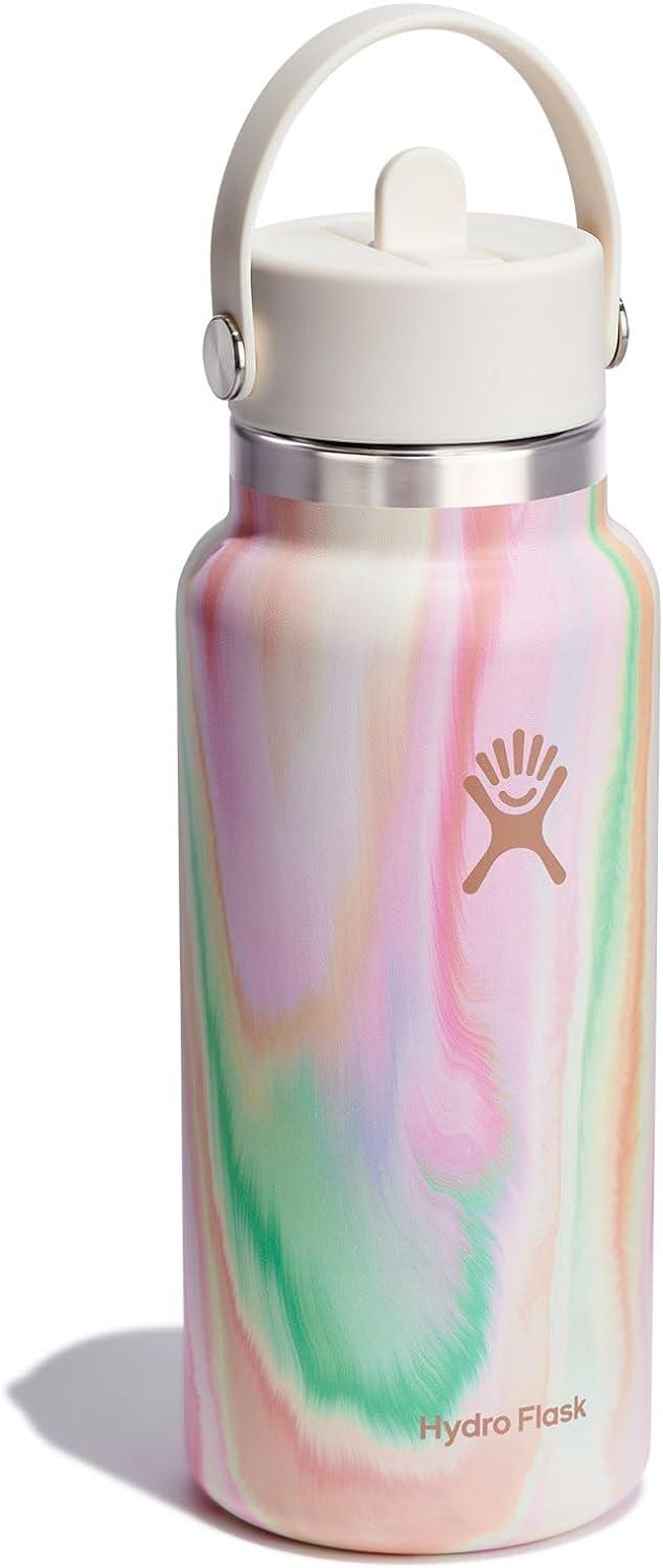 Hydro Flask Wide Flex Straw Cap - Sugar Crush | Durable Insulated