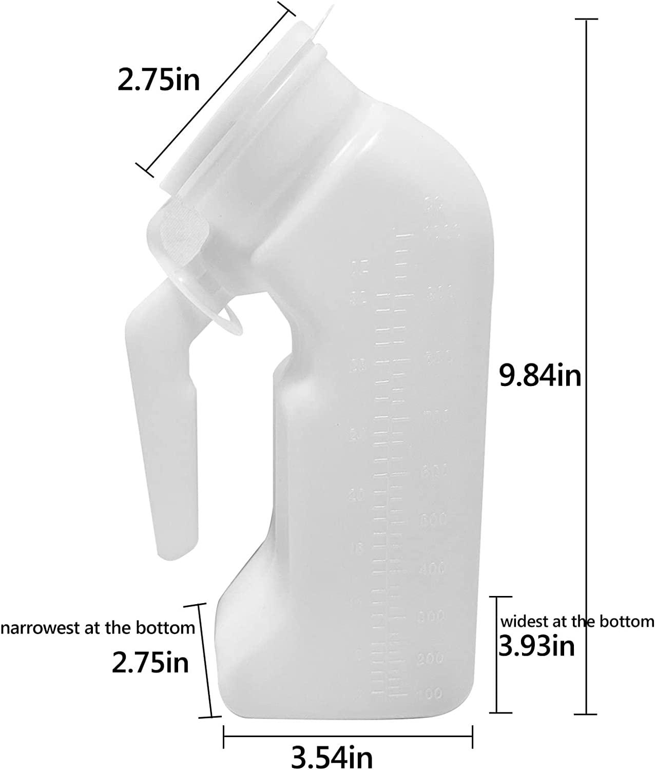 UNLICON Urinals for Men Elderly 1000ml Portable Male Urinals Plastic