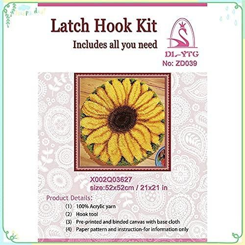 Latch Hook Kits For Kids,2 Pack Cut Bear Rug Sewing Set Latch Hook