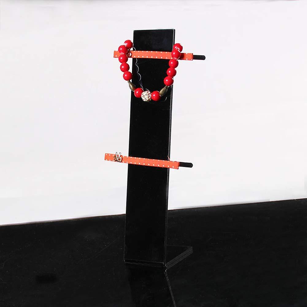 lasenersm 4 Pieces Acrylic Hair Clip Display Stand LShaped Hairpin