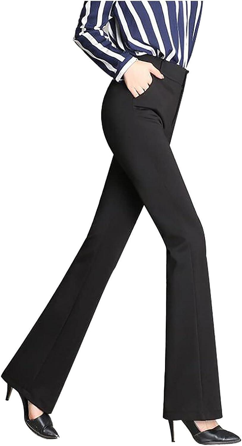 Bootcut Yoga Pants for Women Plus Size Wide Leg Pants High Waist Pants  Black Stretchy Pants Work Pants with Pockets, Black, Small : :  Clothing, Shoes & Accessories