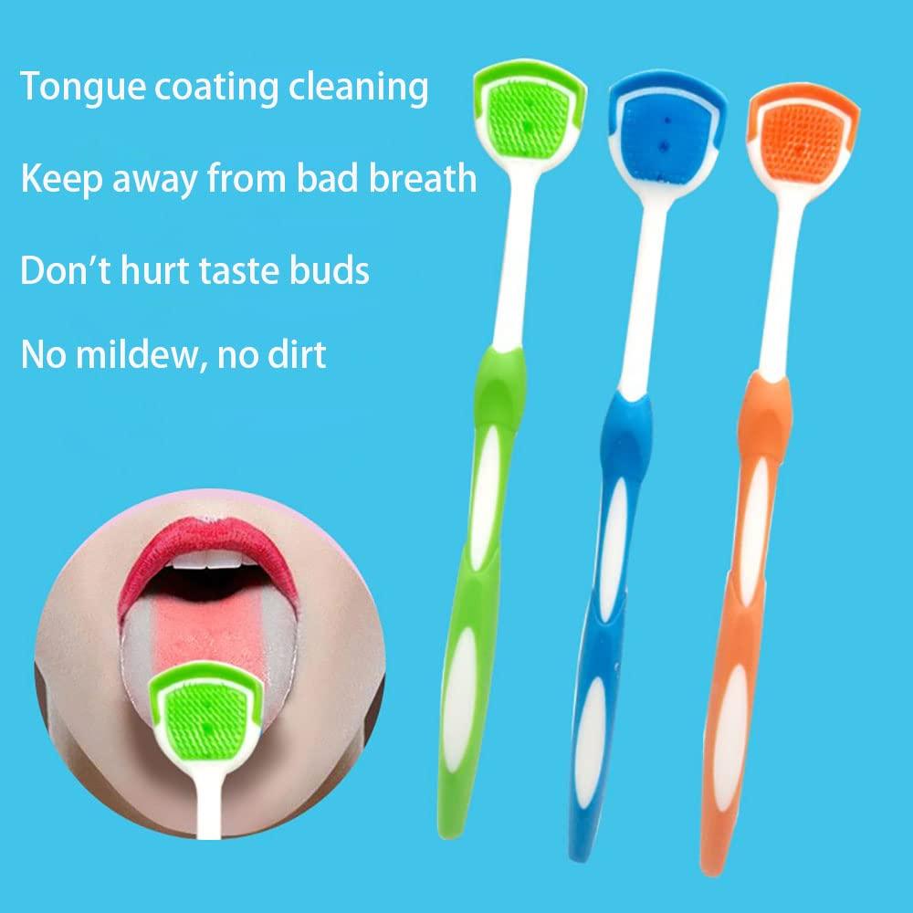 Samoka Tongue Brush Set 5 PCS Tongue Scraper & Cleaner for Adults and