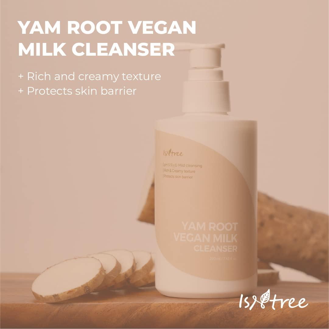 IsNtree Yam Root Vegan Milk Cleanser 220ml Nourishing and Protective Cleanser with Creamy Texture