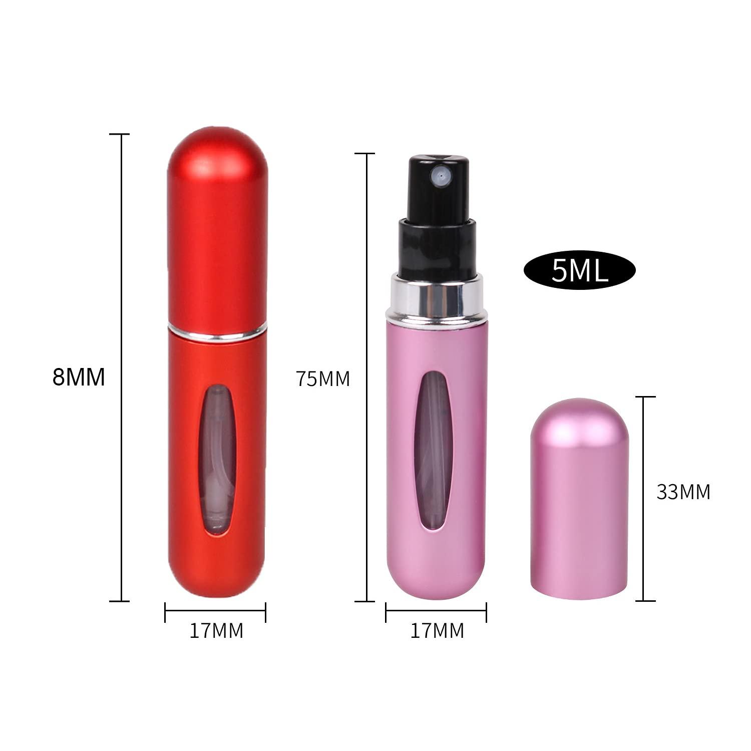 ANBAONA Portable Mini Refillable Perfume Atomizer Bottle, 8 Pcs Pack of