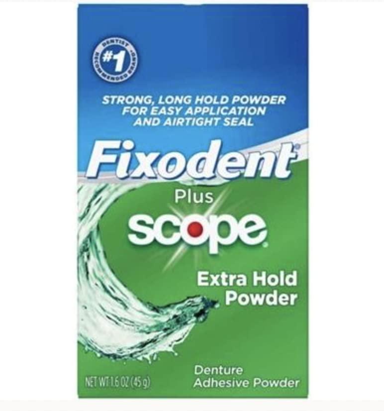 Fixodent Denture Adhesive Powder, Extra Hold - 1.6 oz