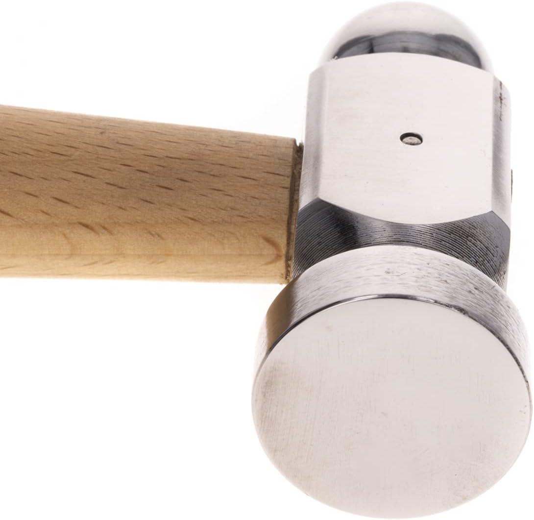 ToolTreaux BallPeen Chasing Hammer with Wooden Handle Dual Flat and