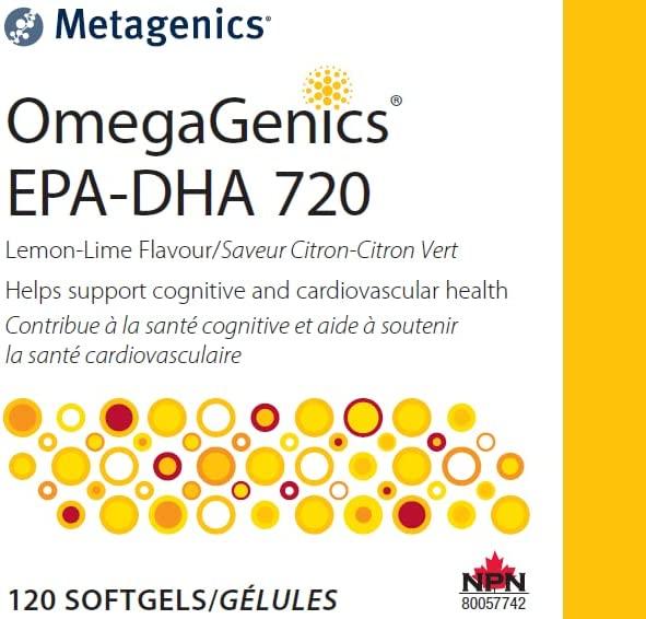 Metagenics OmegaGenics EPADHA 720 Fish Oil Supplement 120 Softgels
