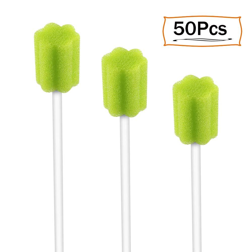 250 Count Unflavored Disposable Oral Swabs, Tooth Shape for Oral Cavity Cleaning Sponge Swab