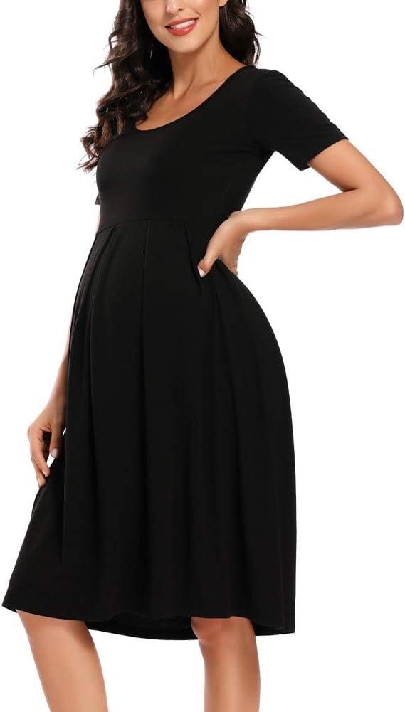 Love2Mi Short-Sleeve Maternity Dress - Casual A-Line Midi Dress for  Pregnant Women | Buy Now with Express International Delivery | GoSupps.com