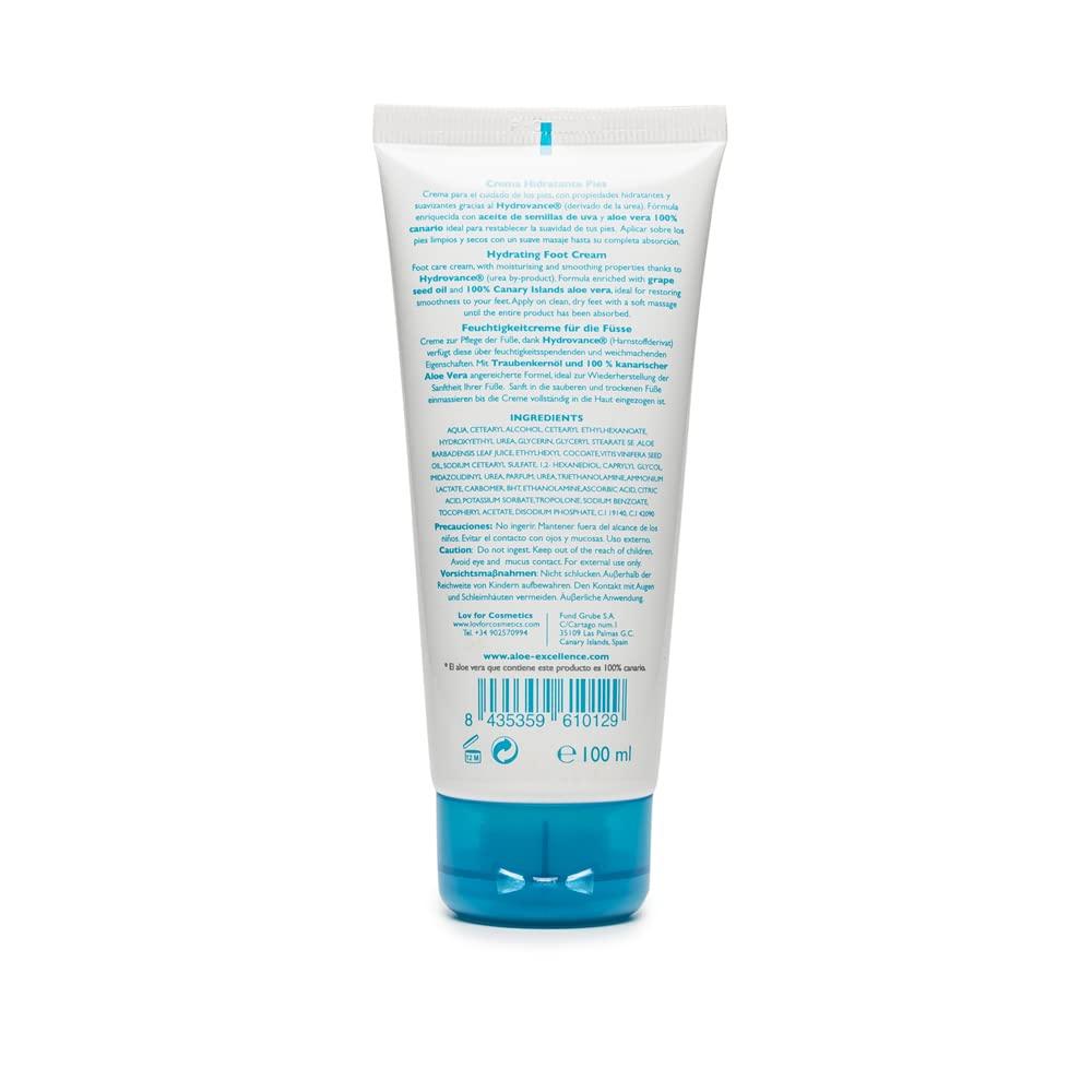 Aloe Excellence Foot Care Cream - Moisturizing Aloe Vera & Grape Oil |  Natural Ingredients | Made in Canary Islands | 100ml | Buy Now with Express  International Delivery | GoSupps.com