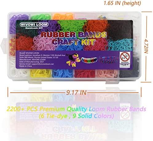 2400+ Loom Rubber Bands kit 15 Colors in 6 Tie-dye and 9 Solid, Loom  Bracelet Making Kit Refill Accessories for Kids Boys & Girls Gift,  Including