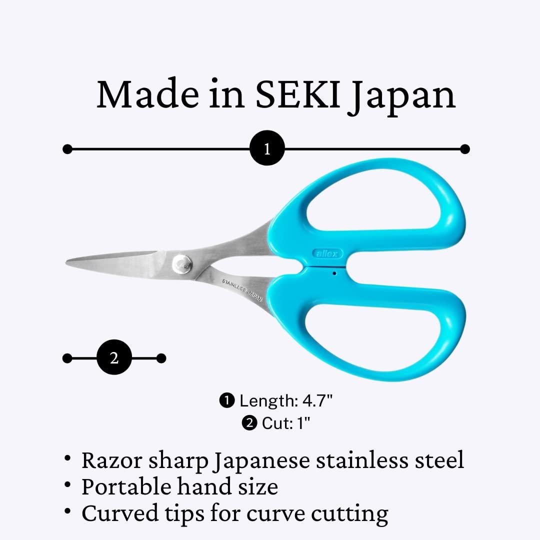 ALLEX Ostomy Scissors Curved Blunt Tips, Made in Japan, Small Scissors