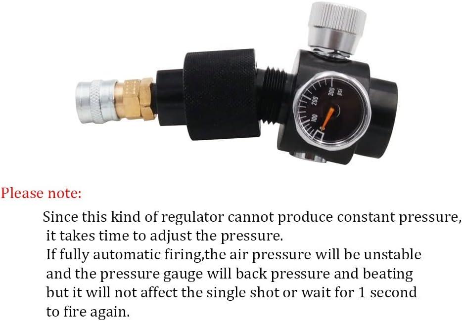 Paintball PCP Air Co2 Tank Pressure Regulator and Valve Gauge Adapter