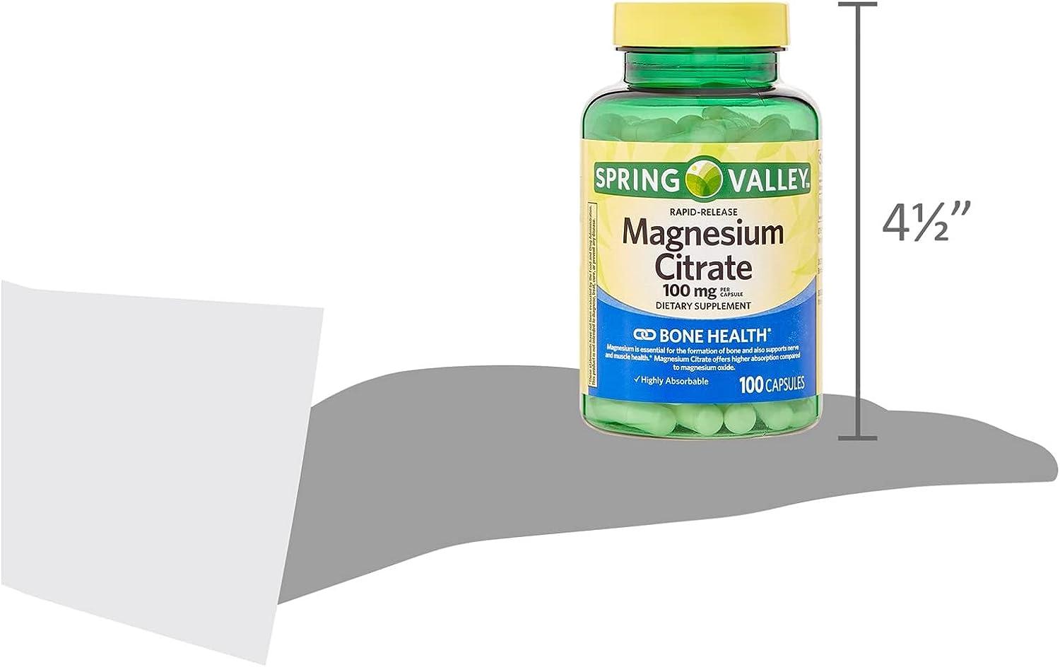 Magnesium Citrate for Bone Health. Includes Luall Sticker + Spring