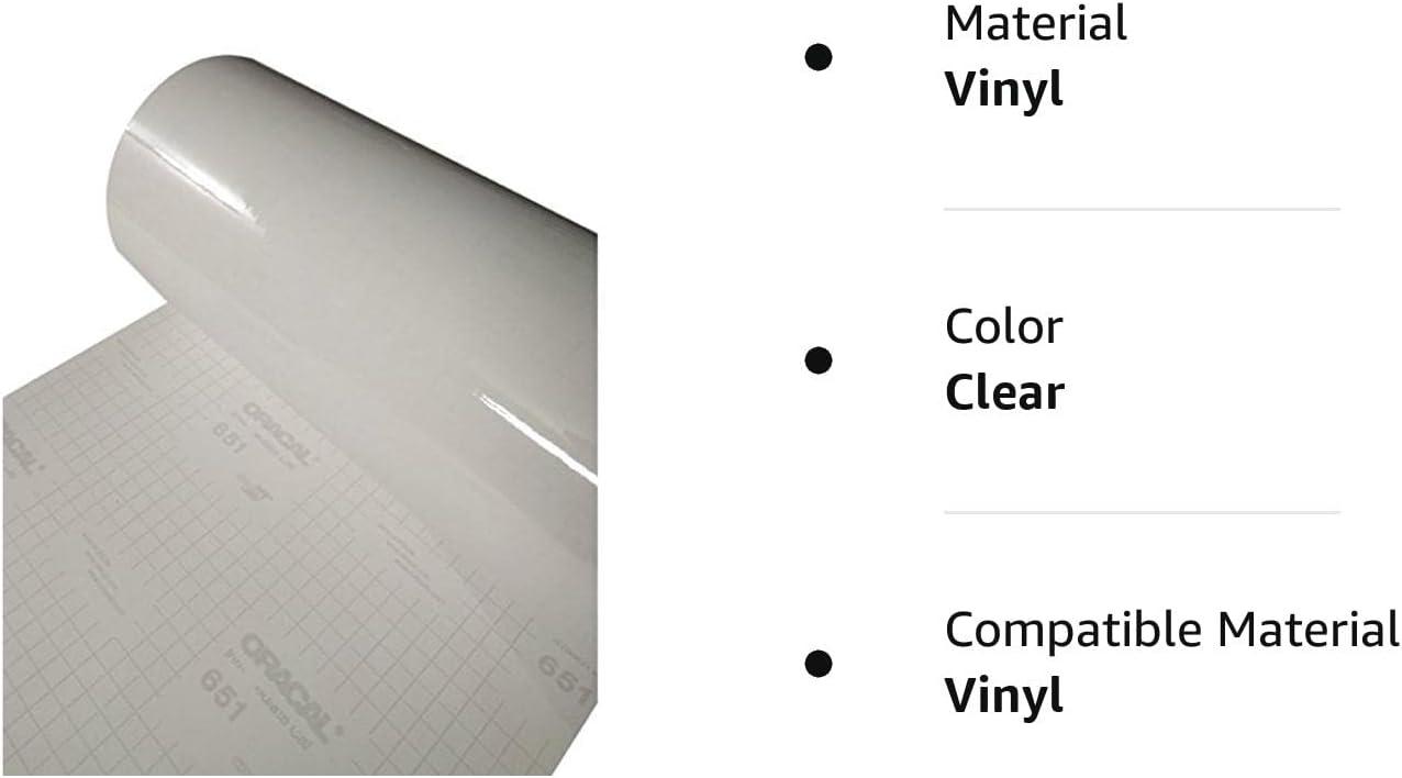 Oracal 651 Glossy Permanent Vinyl 12 Inch x 10 Feet - Transparent (Clear)