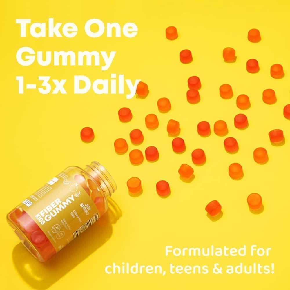 Chewable Fiber Gummies for Kids Orange and Berry Flavored Fiber