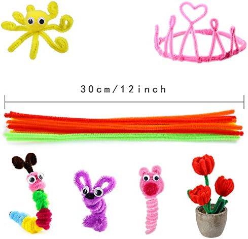 100 Piece Pipe Cleaner, Chenille Line Color Pipe Cleaner for Kids Crafts  and Decor, 6mm x 30cm (Bright Purple) 100 Pieces Bright Purple Bright  Purple