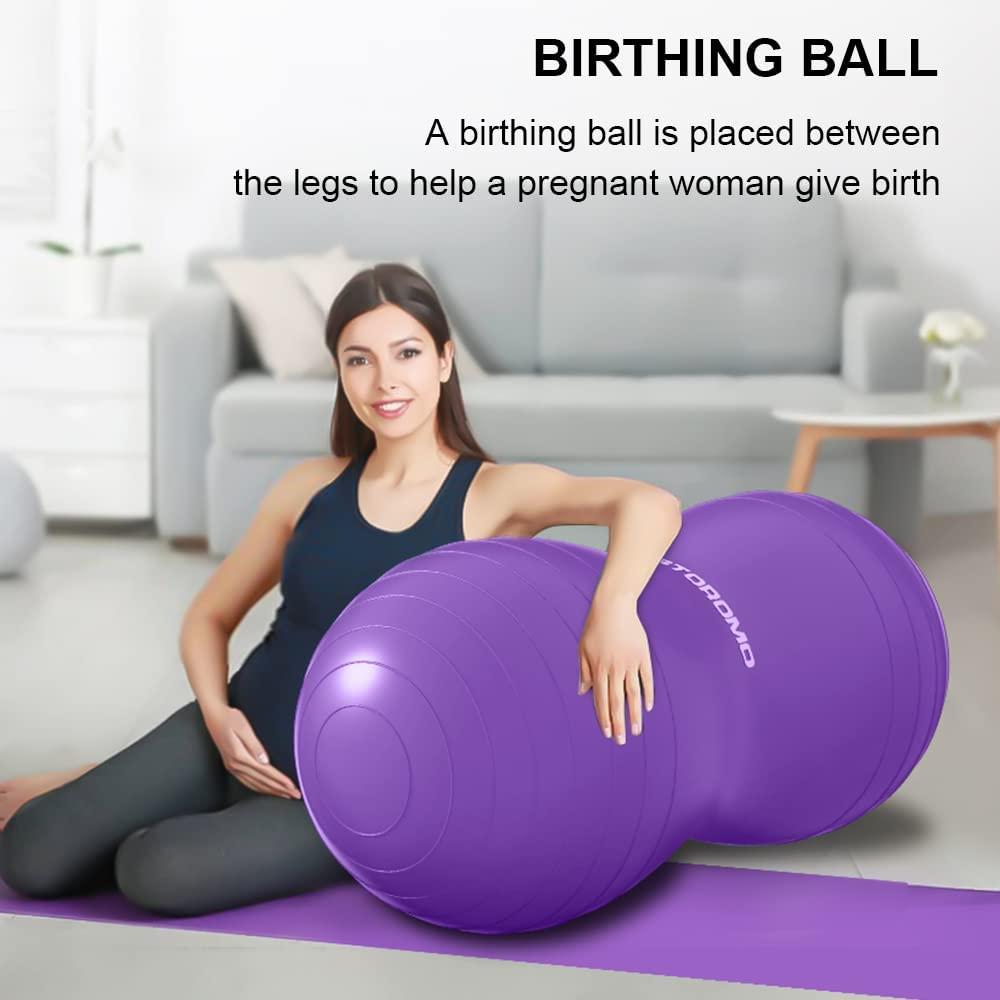 STOROMO Peanut Ball 23x12 inch Purple Exercise & Pregnancy Yoga Ball