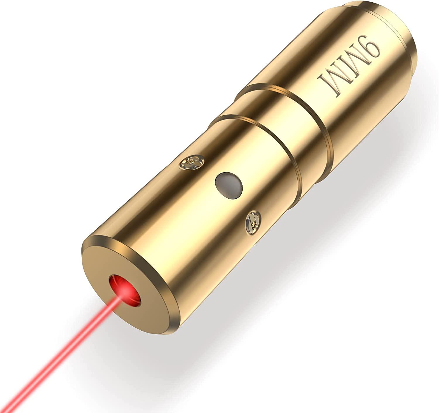 EZshoot 9mm Bore Sight Red Dot Laser Boresighter with 3 Batteries