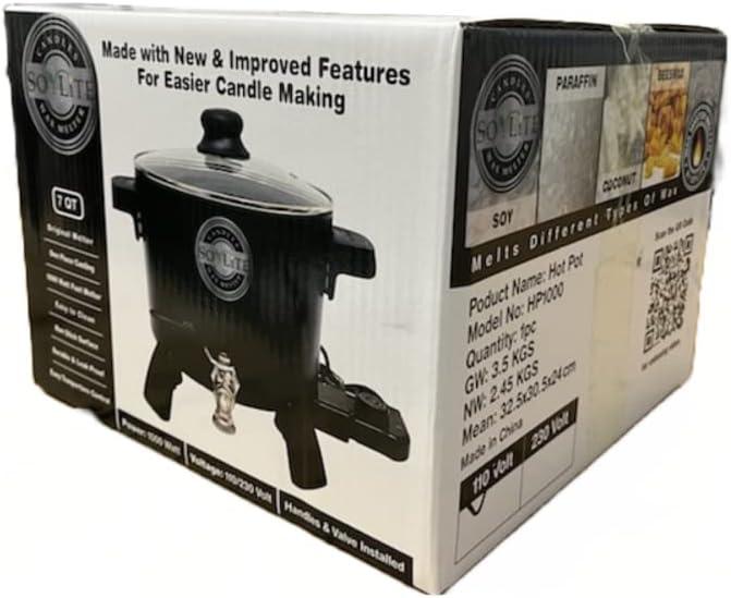 Wax Melter for Candle Making, Holds Approximately 7 Qts Or 14 Lbs of Melted Wax, Wax Melter Has