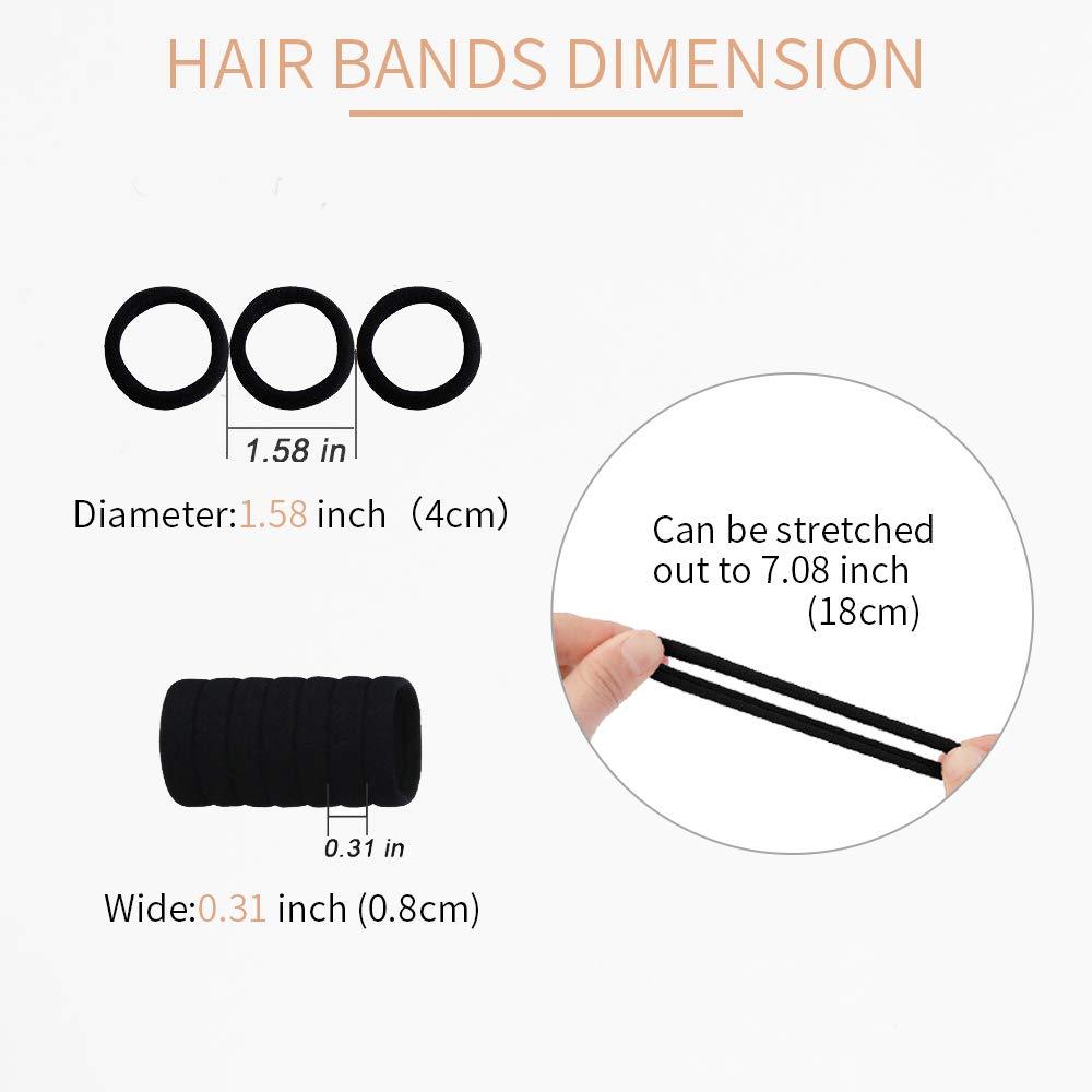 100PCS Seamless Thick Black Hair Ties for Women & Girls - Elastic Ponytail  Holders | No Damage Hair Bands | Buy Now with Express International  Delivery | GoSupps.com
