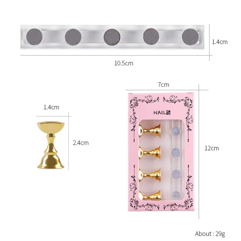 Amazon.com : Tvoip 5Pcs Nail Art Practice Display Stand False Nail Tip  Holder Showing Shelf Magnetic Manicure Nail Art Salon Tool (Silver) :  Beauty & Personal Care