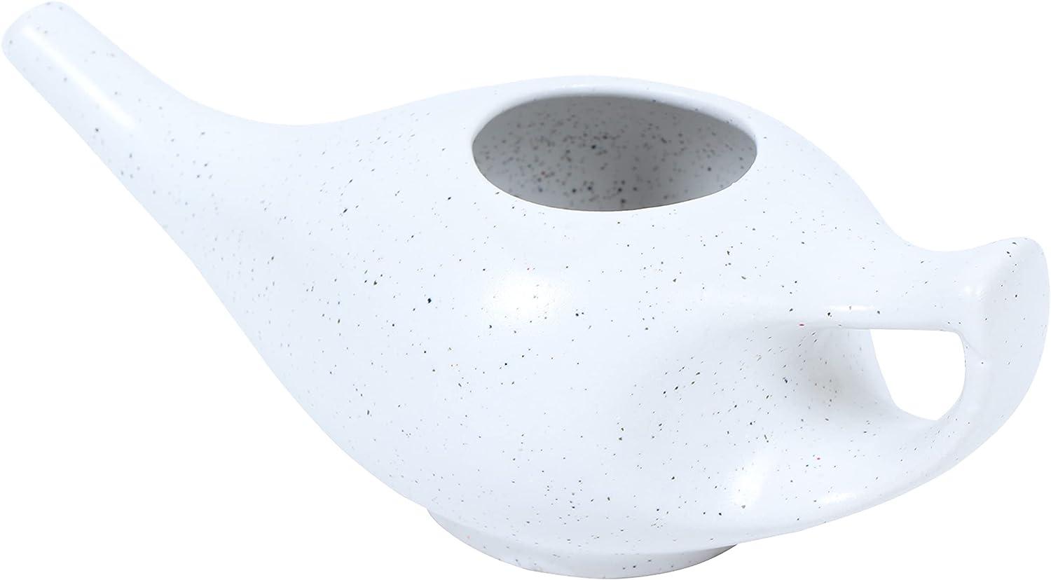 WHOLELIFEOBJECTS Leak Proof Porcelain Ceramic Neti Pot 300ml Capacity