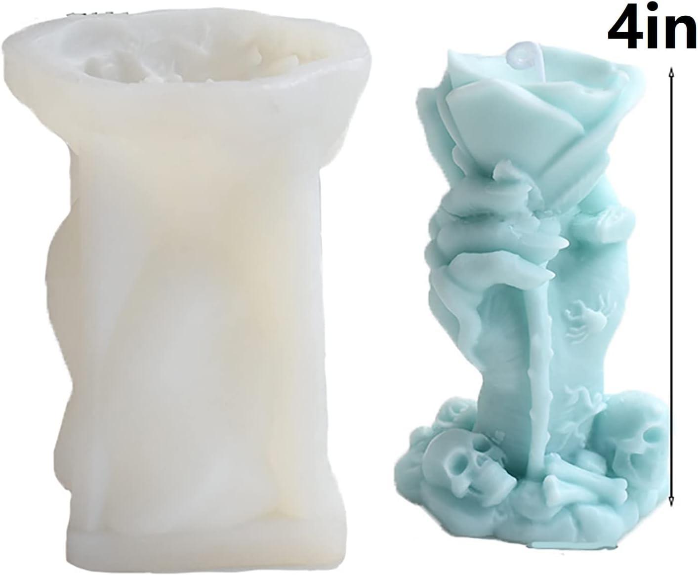 2 Pack 3D Rose Ball Candle Mold Soap Mold, Silicone Mold For DIY