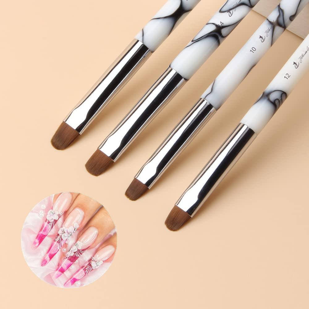 French Nail Brush, YIHUALE 2 Way French Gel Acrylic Nail Art Kolinsky