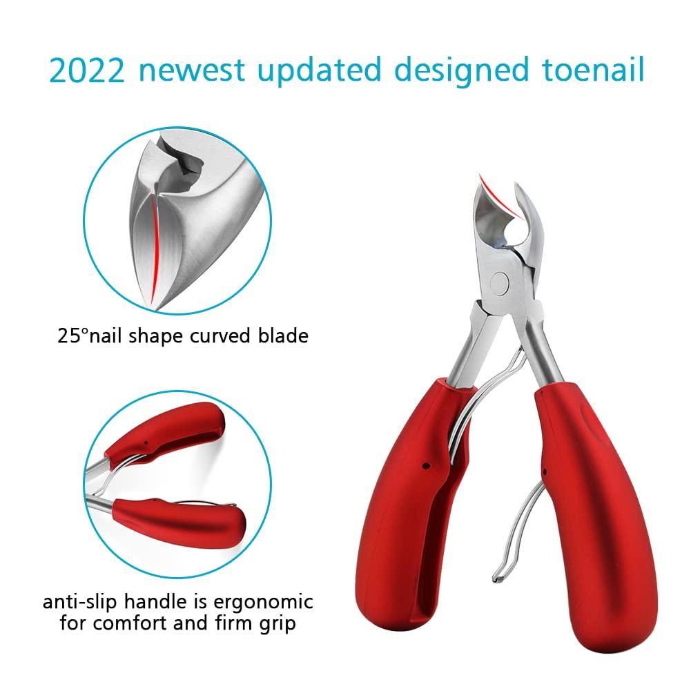 Thick Toenail Clippers, Large Nail Clippers for Podiatrist/Ingrown/Thick/Professional/Men/Seniors Toenail and Nail Surgical Grade Stainless Steel
