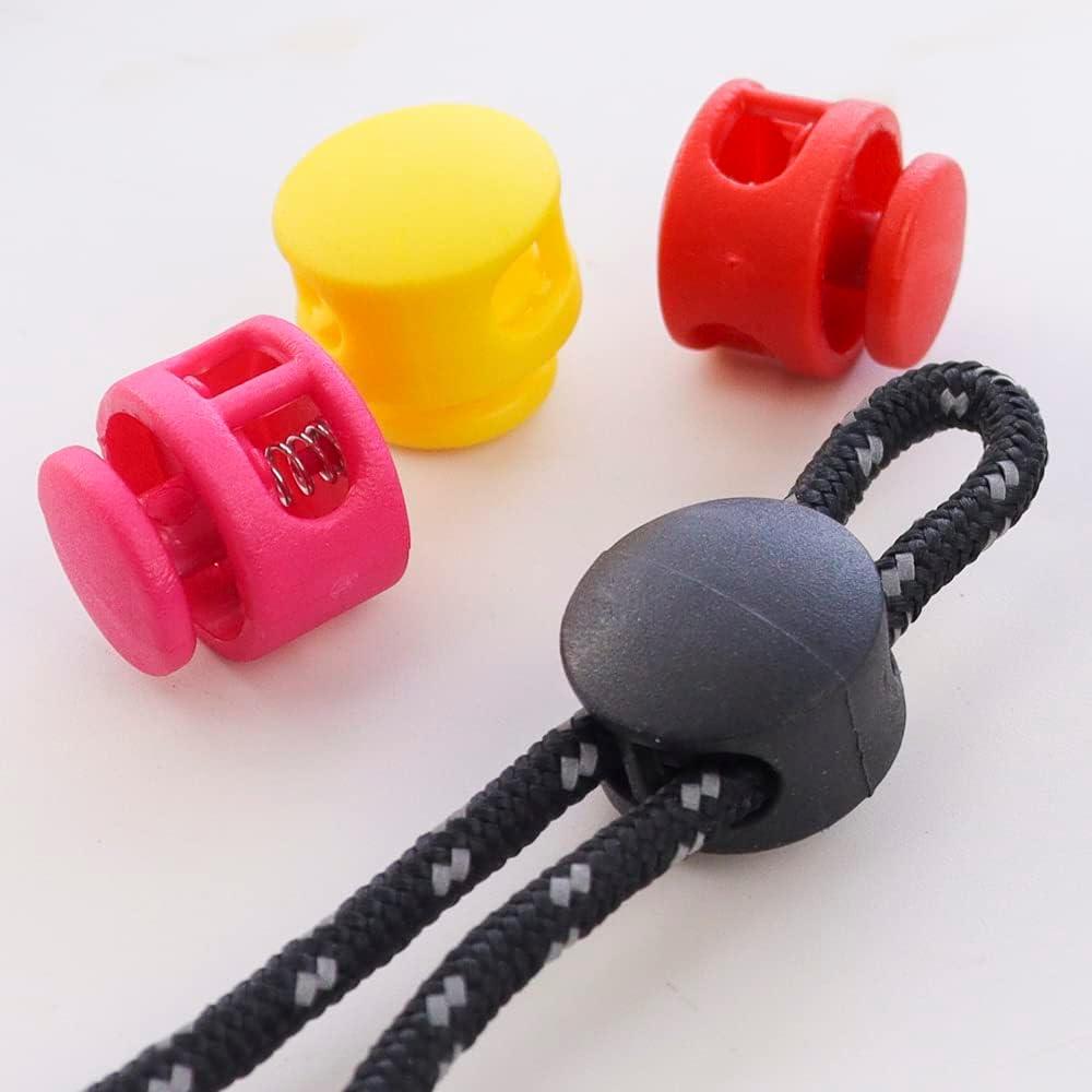 50Pcs Double Hole Cord Locks End Spring Stop Toggle Stopper for Drawstrings  USA