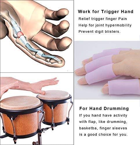 Finger Protectors Finger Caps Silicone Fingertips Protection - Gel Finger  Cots Great For Trigger Finger, Finger Arthritis, Finger Cracking And Other  F