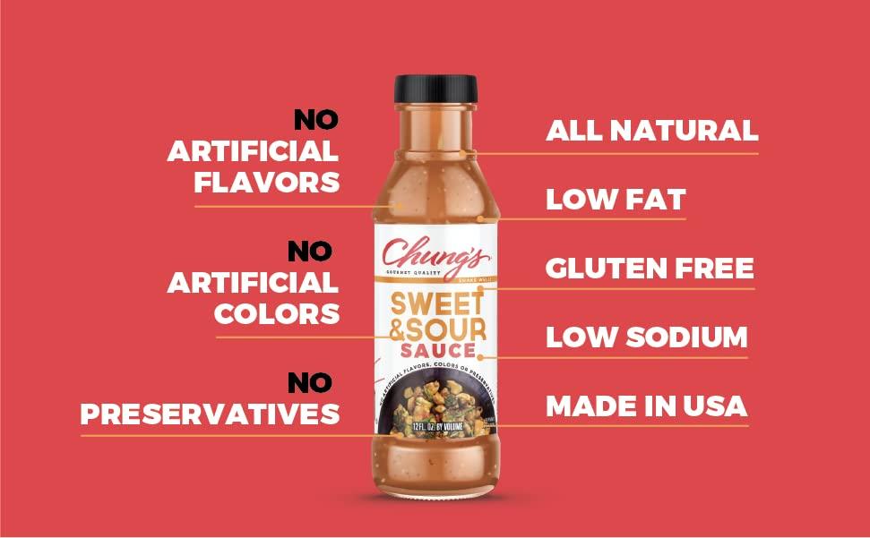 Chung's Natural Sweet and Sour Sauce for Egg Rolls & Asian Appetizers