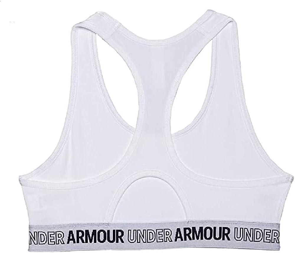 Under Armour Girl's MFO Solid HeatGear Sports Bra White Small