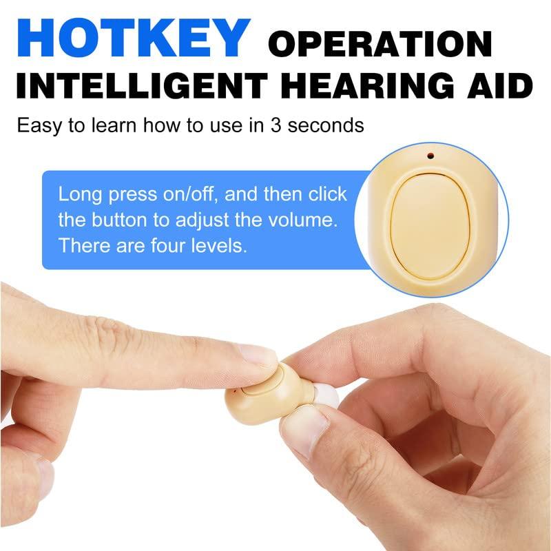 Hearing Aids Mini Hearing Amplifiers with Noise Cancelling Rechargeable