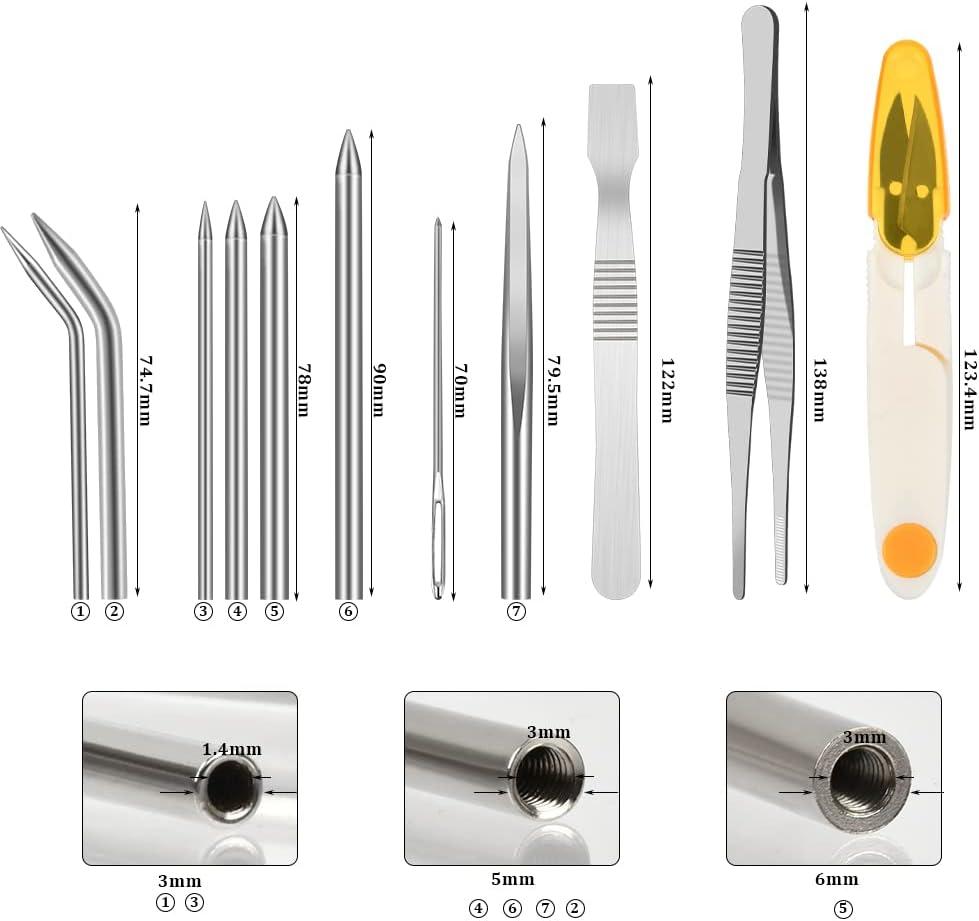 Umbrella Rope Needle Marlin Spike Bracelet DIY Weaving Tool, Specification:  7 PCS / Set Silver