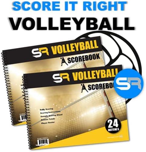Score It Right Volleyball Scorebook 24 Match Spiral Volleyball ...
