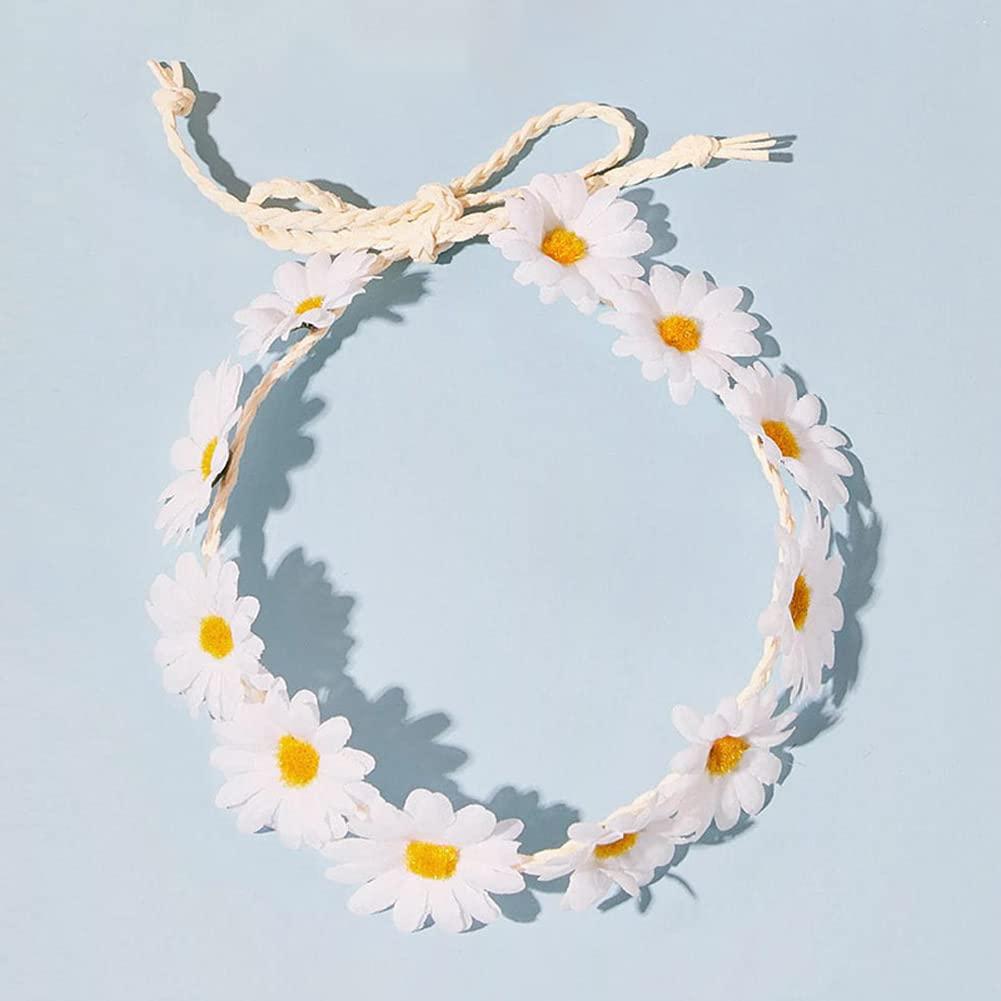 DALJIAFA Halloween Sunflower Headband Daisy Flower Hair Hoops Bands Women Crown Floral Headpiece Hairband Wreath Hawaiian Cosplay Dress Up Festival Parade Masquerade Wedding Birthday Party Accessories - View #6