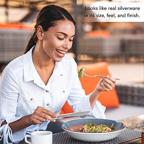 Stock Your Home (125-Count Plastic Knives, Disposable Silverware for  Dinner, Heavy Duty Utensils, Heavyweight Party Flatware, Bulk Cutlery in  Black