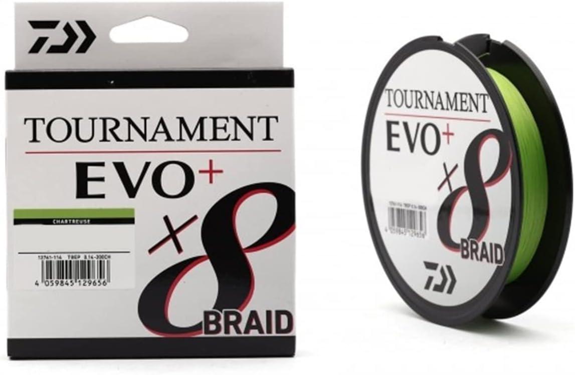 Daiwa Tournament X8 Braid EVO+ 135m Chartreuse Fishing Line - 0.14