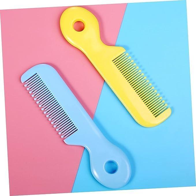 Baby Comb Set Blue Pink Yellow(3Pieces) Gentle Soft Safe Toddler Hair
