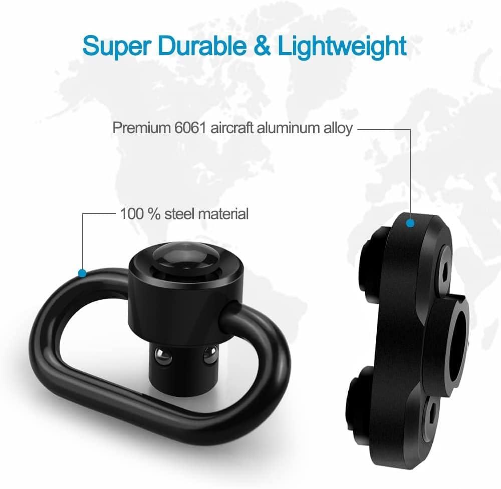 Bontok Sling Swiels Mount 1.25 Inch 360° Rotation Sling Mount Mloc Attachments Set for Two Point Traditional Sling (1 Pack)　並行輸入品 Bontok 1.25 Sling Swivel Mount Set with M-LOK Attachments - Two