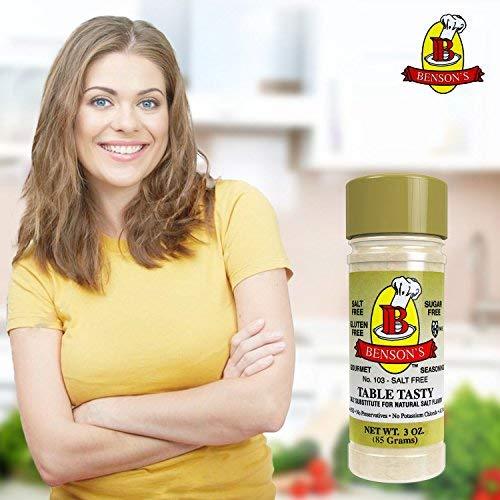 Table Tasty No Potassium Chloride Salt Substitute 3 oz Bottle - Benson's  Gourmet Seasonings